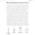 Three Branches Of Ernment Word Search  Word
