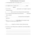 Three Branches Of Ernment Worksheet