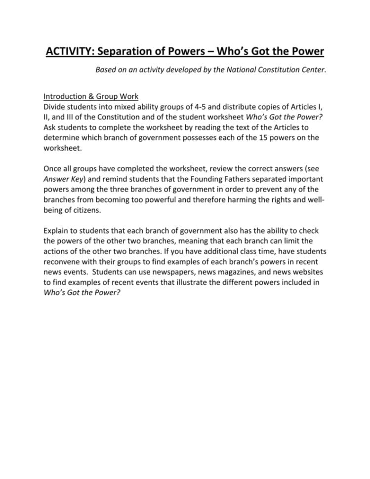 Three Branches Scenarios