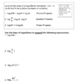 Topic Properties Of Logarithms