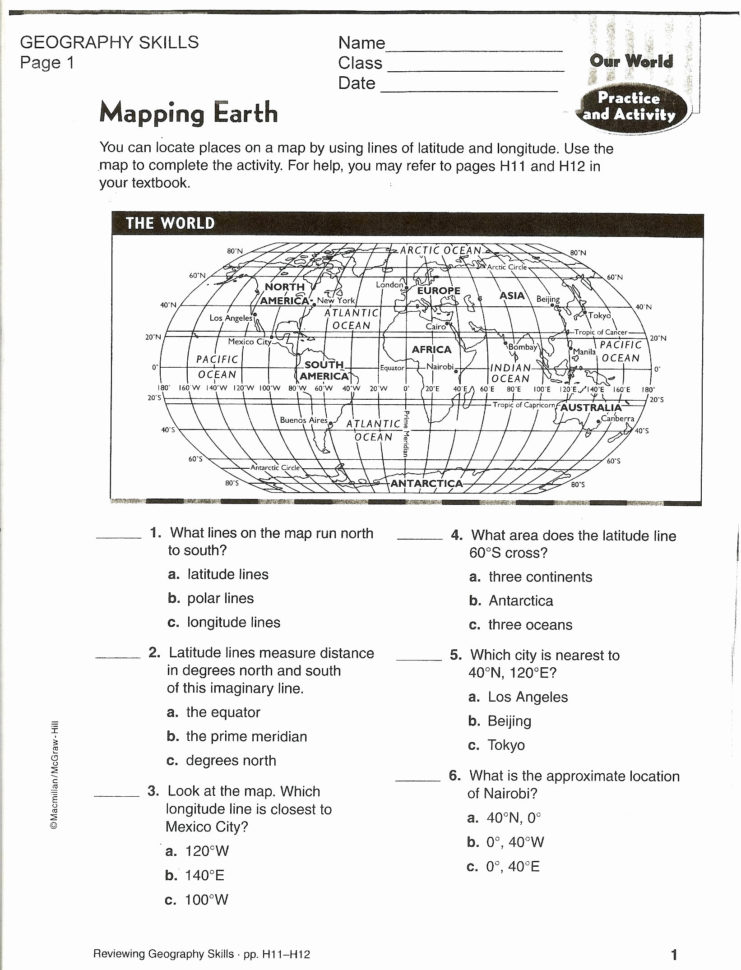 Topographic Map Reading Worksheet Netvs — db-excel.com