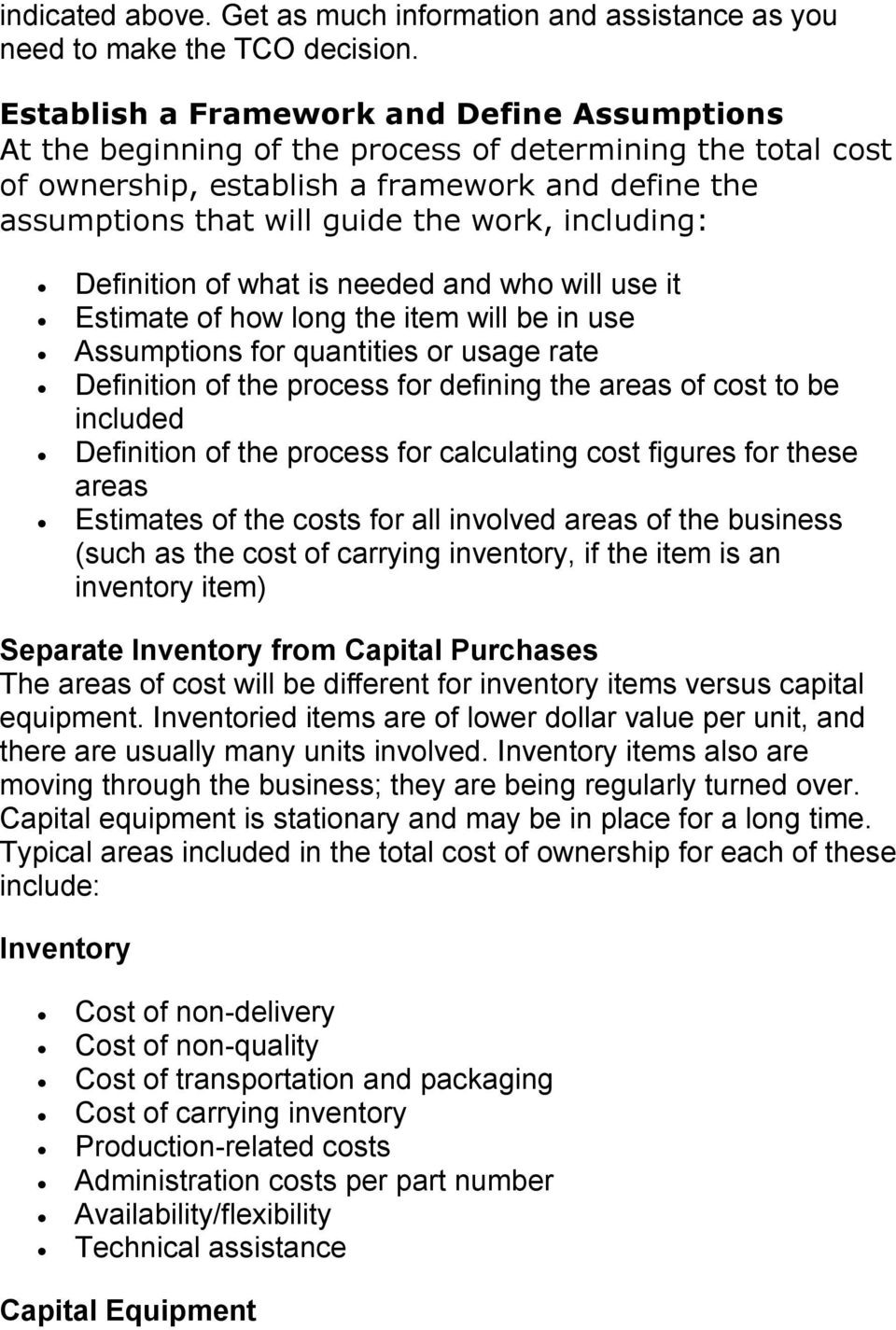Total Cost Of Ownership  Pdf