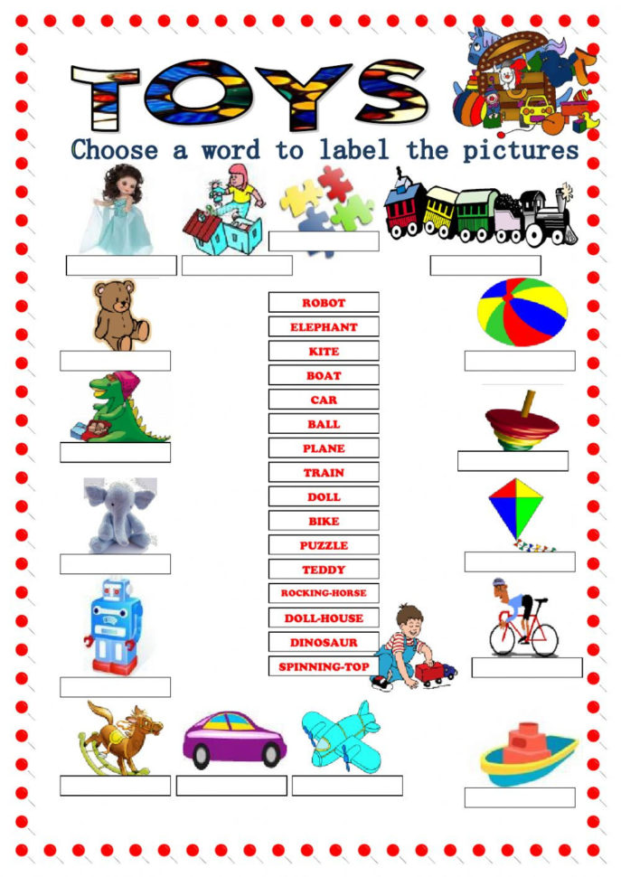 Toys Vocabulary  Interactive Worksheet
