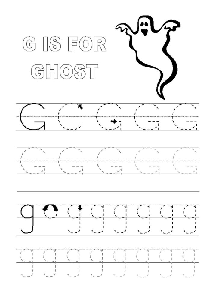 Trace Letter G Worksheets  Activity Shelter