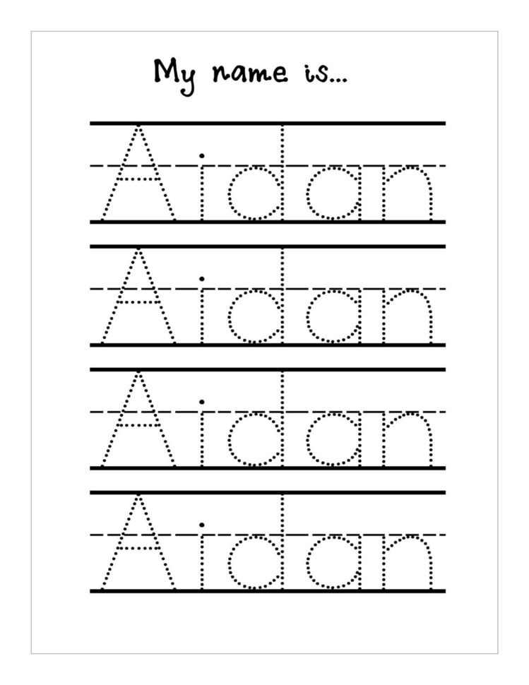 Traceable Names Worksheets  Activity Shelter