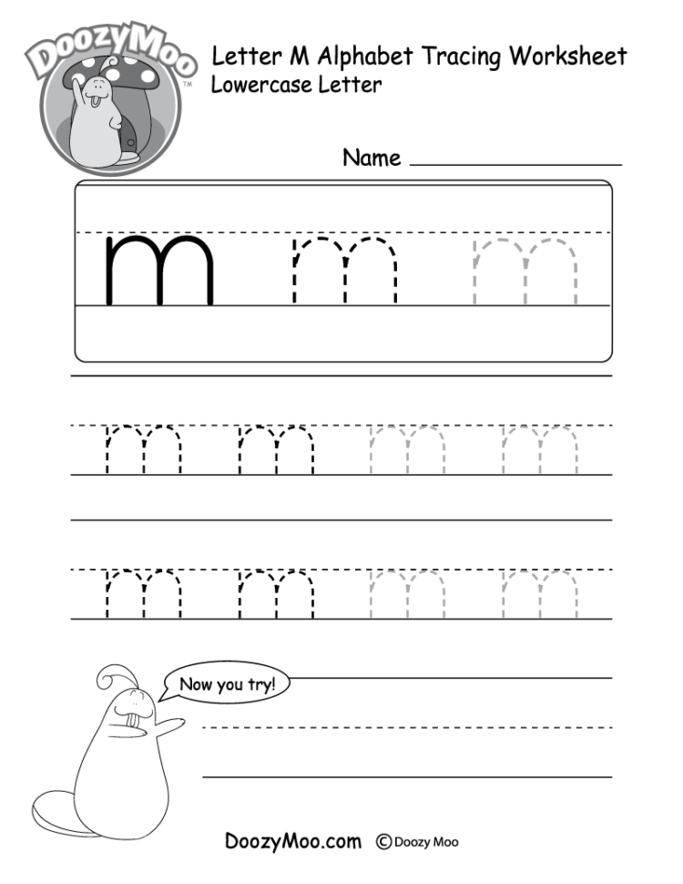 Tracing Letter M Worksheets Kindergarten  Printable