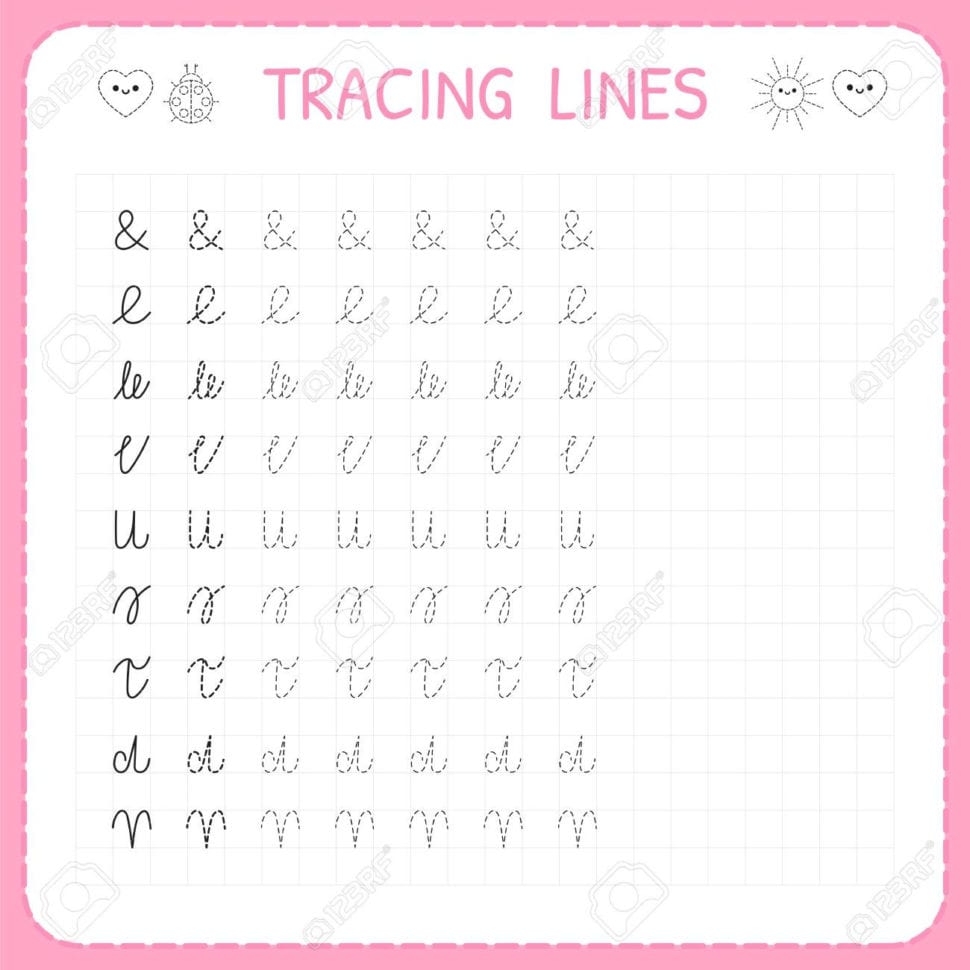 Tracing Lines Basic Writing Worksheet For Kids Working Pages