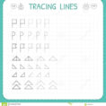 Tracing Lines Worksheet For Kids Trace The Pattern Basic