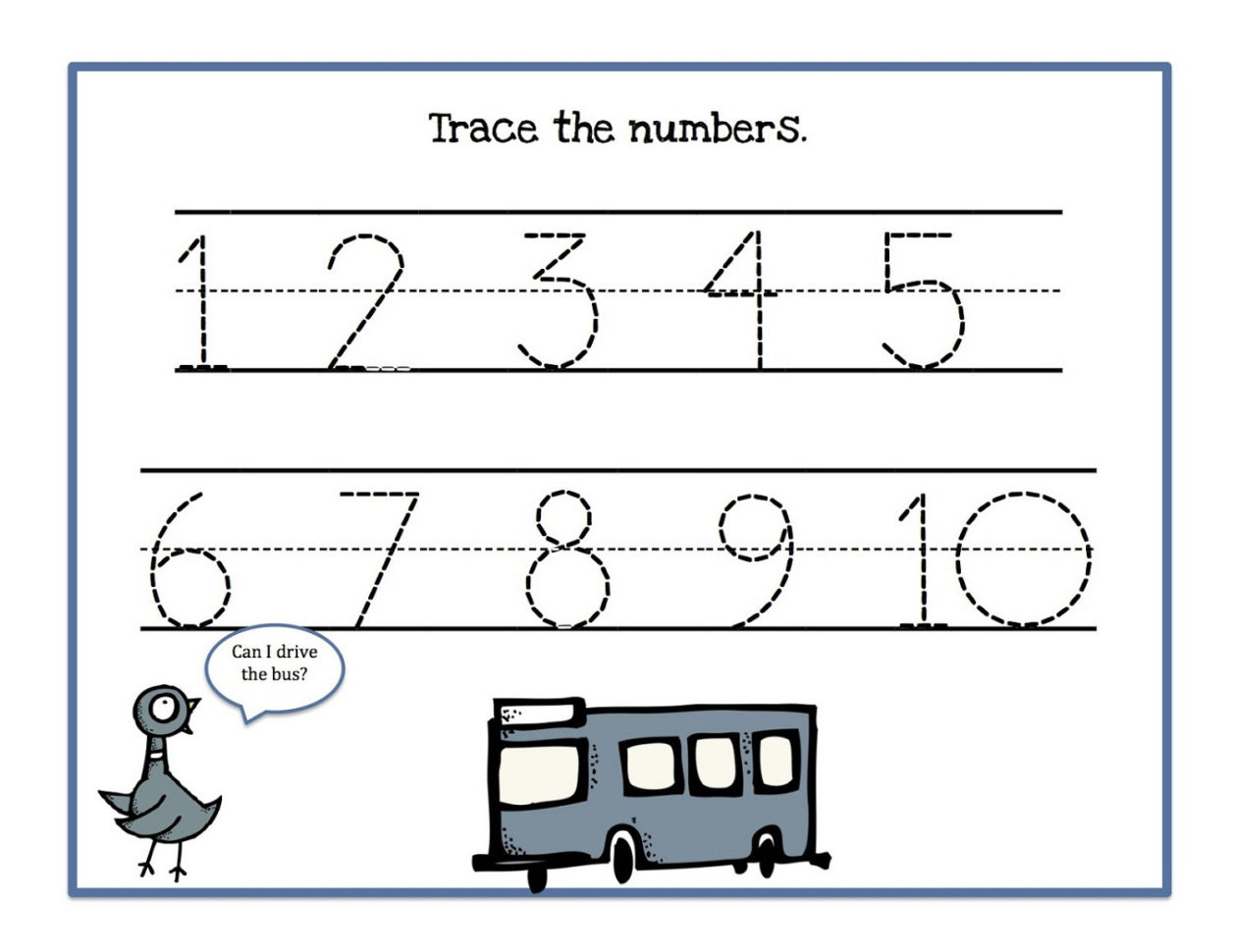 Tracing Numbers 110 Worksheets Activity Shelter —