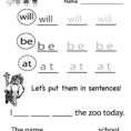 Tracing Sight Words Worksheets Kindergarten  Printable