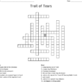 Trail Of Tears Crossword  Word
