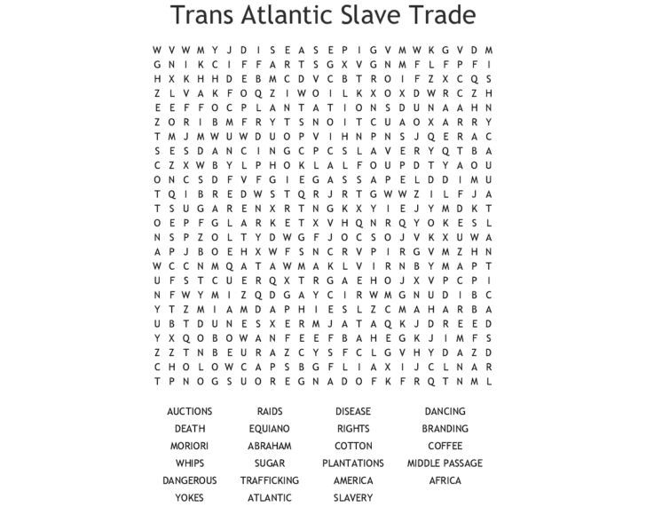 The Atlantic Slave Trade Worksheet Answers