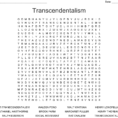 Transcendentalism Word Search  Word