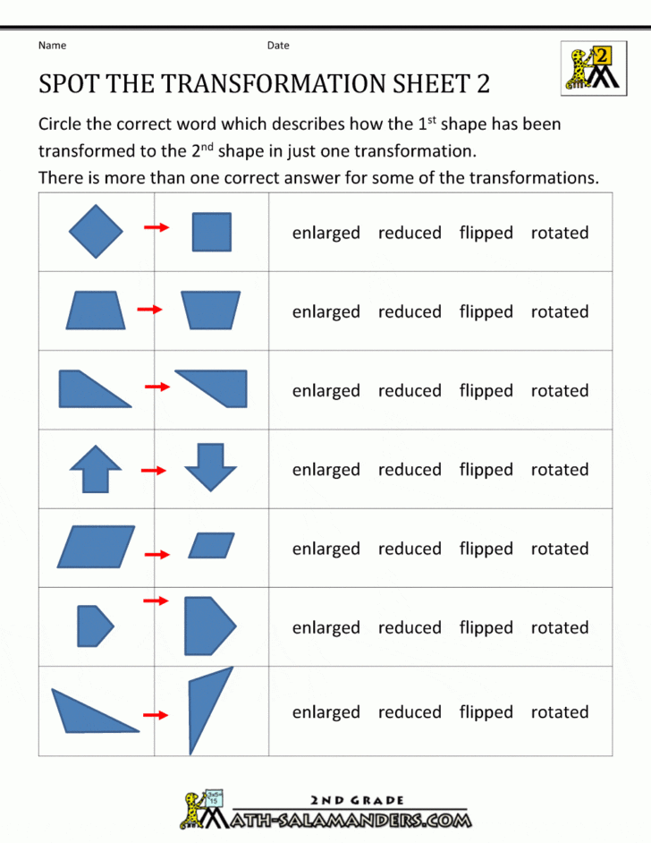 3Rd Grade Geometry Worksheets