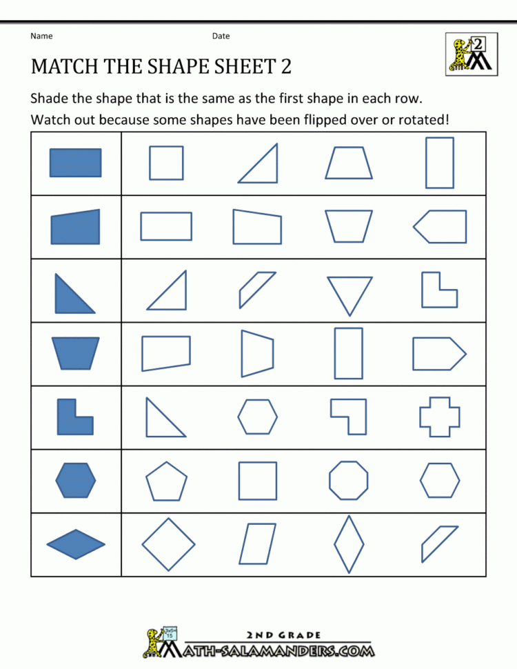 Transformation Geometry Worksheets 2Nd Grade
