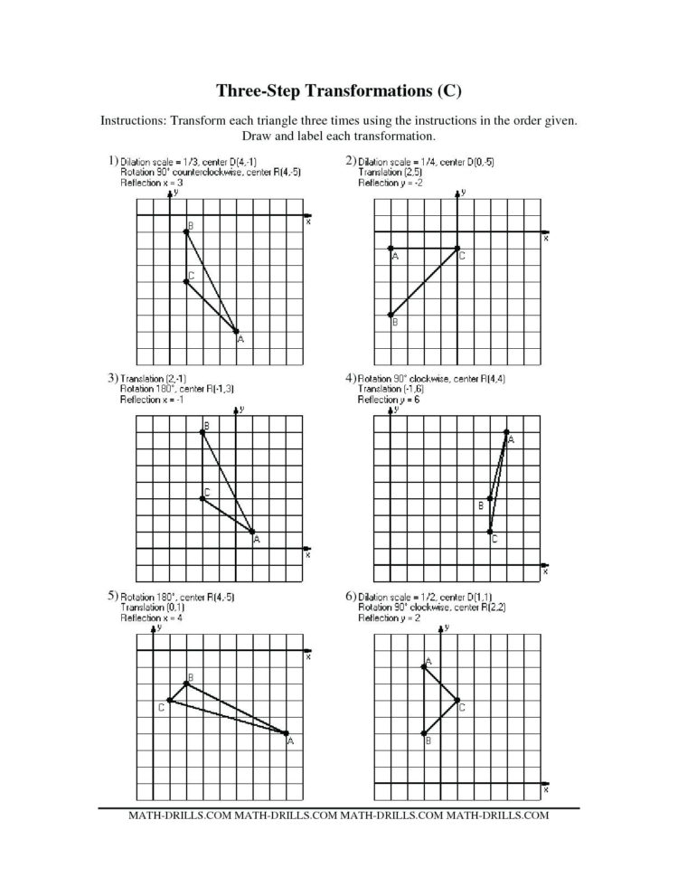 Transformation Math Worksheets Transformation Math