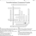 Transformations Crossword Puzzle  Word