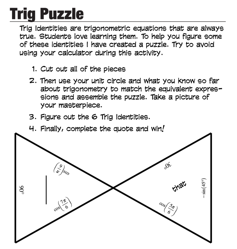 Trig Puzzle — Roybot