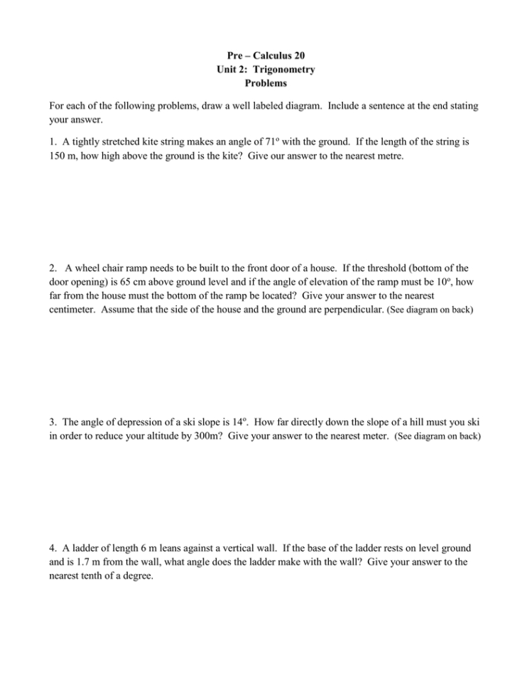 Trigonometry Problems