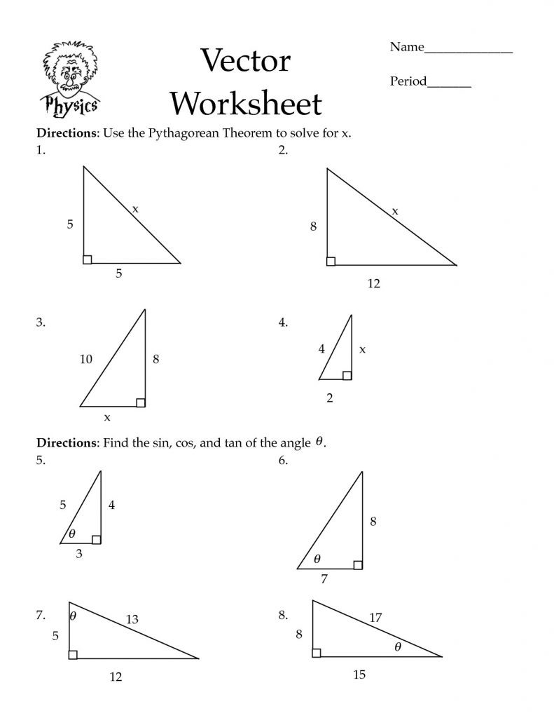 Trigonometry Worksheets Pdf  Soccerphysicsonline