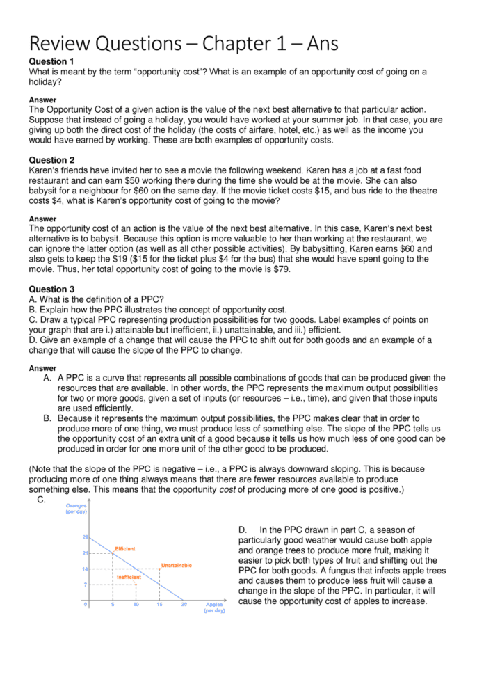 Tutorial Work  Answers For Chapter 1 To 10  Econ1101  Studocu