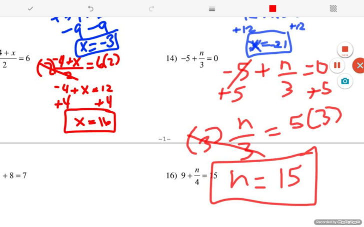 Solving Two Step Equations Worksheet Answers