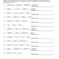 Types Of Chemical Reaction And Predicting Products Worksheet