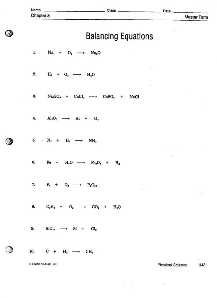 Types Of Chemical Reactions Answer Key  Wildseasonthegame