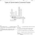 Types Of Ernments Crossword Puzzle  Word
