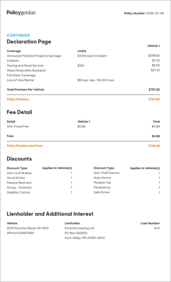 Understanding Your Car Insurance Declarations Page