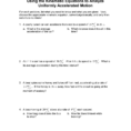 Uniform Acceleration Worksheet 1B Using The Kinematic