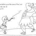 Unique Sunday School Coloring Pages David And Goliath  Top