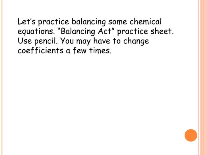 Balancing Act Practice Worksheet Answers