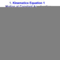 Unit 3 Kinematics Equations Objectives Learn The 4 Motion