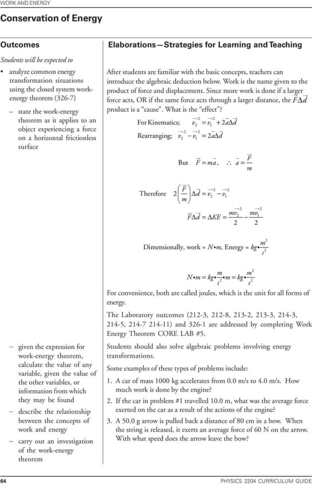 Unit 3 Work And Energy Suggested Time 25 Hours  Pdf