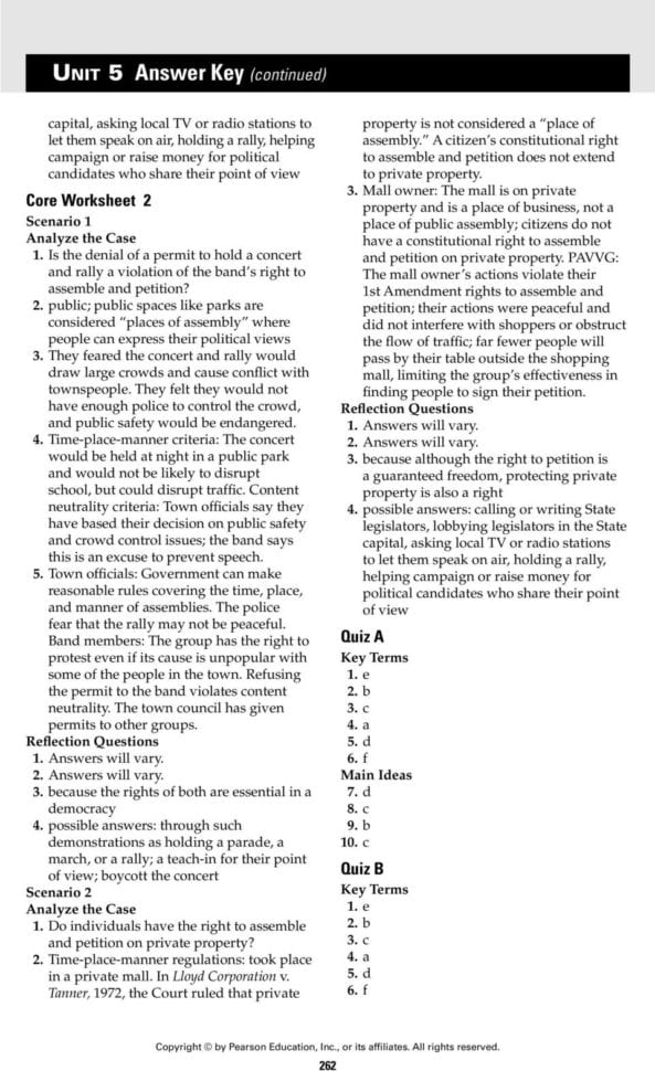 Unit 5 Answer Key Chapter 18 Chapter 18 Section 1  Pdf