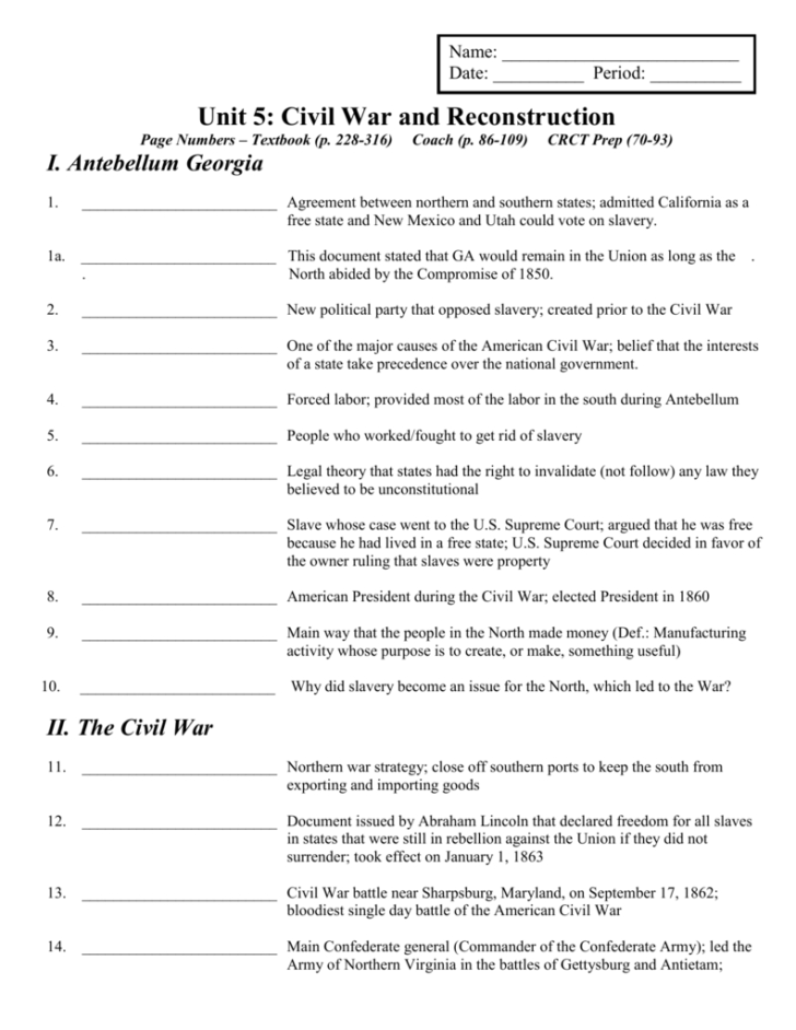 America The Story Of Us Civil War Worksheet Answers America The Story Of Us Civil War Worksheet Answers