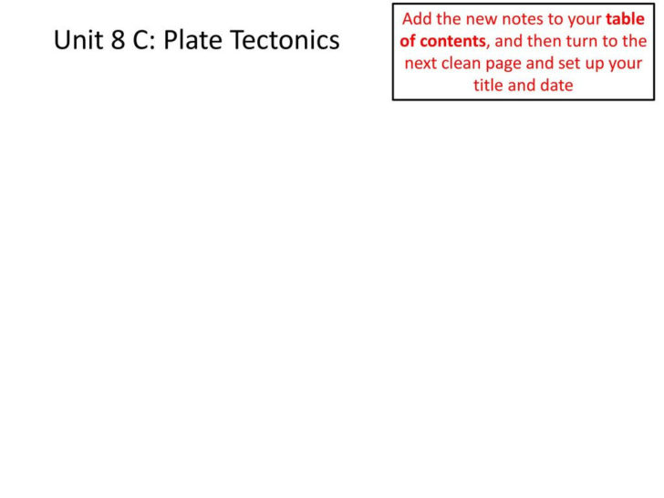 Plate Tectonics Review Worksheet