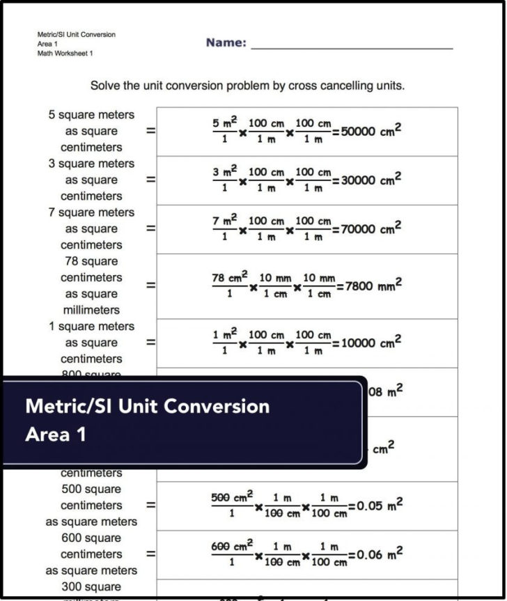 Si Unit Conversion Worksheet