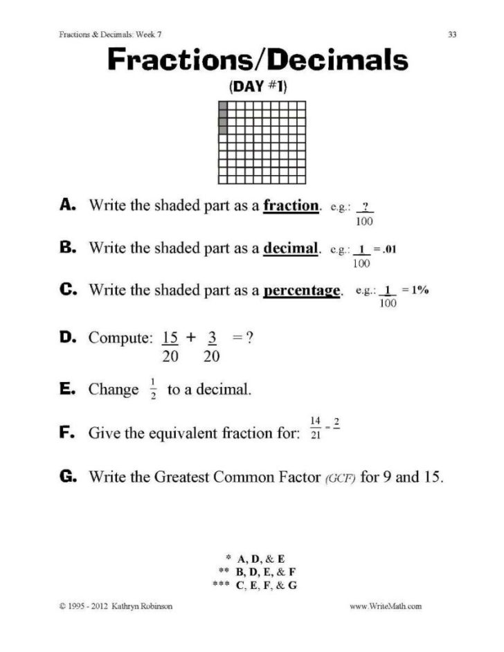Equivalent Fractions Worksheet 5Th Grade