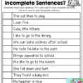 Unscramble Sentences Worksheets 1St Grade