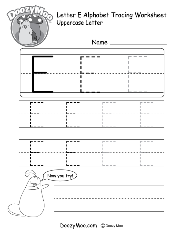 Uppercase Letter Tracing Worksheets Free Printables