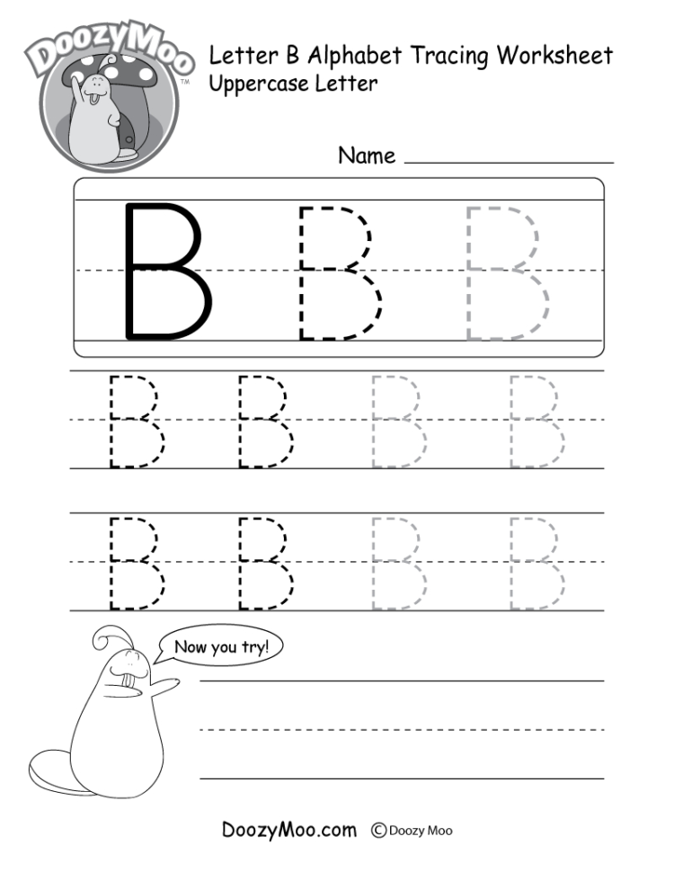 Uppercase Letter Tracing Worksheets Free Printables