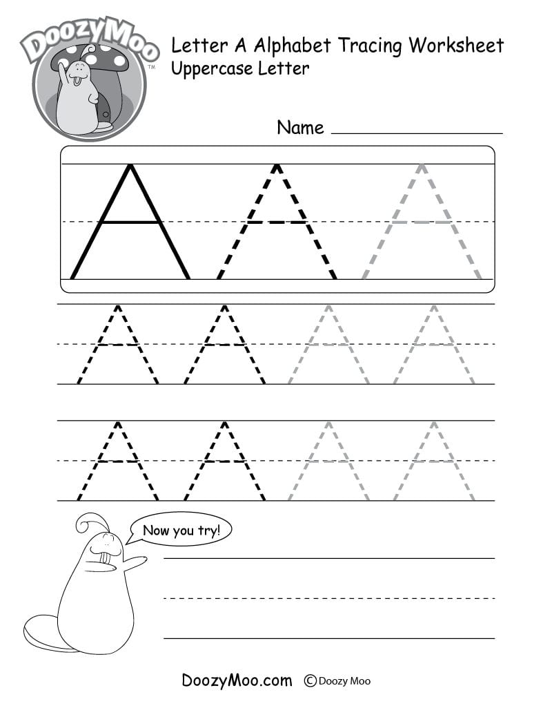 Uppercase Letter Tracing Worksheets Free Printables