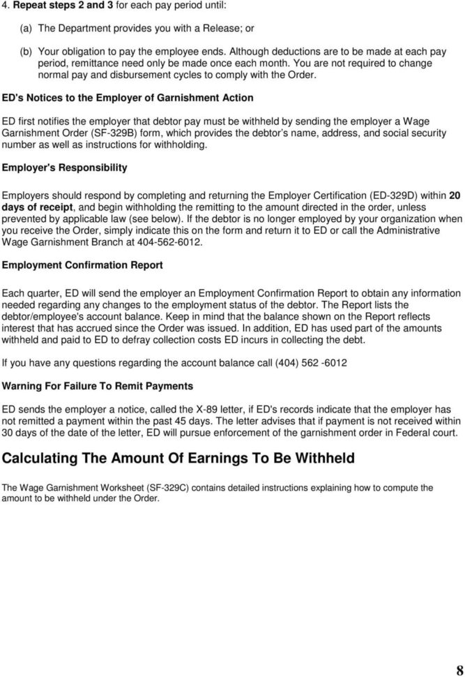 Us Department Of Education Employer S Garnishment Handbook Us Department Of Education Employer S Garnishment Handbook
