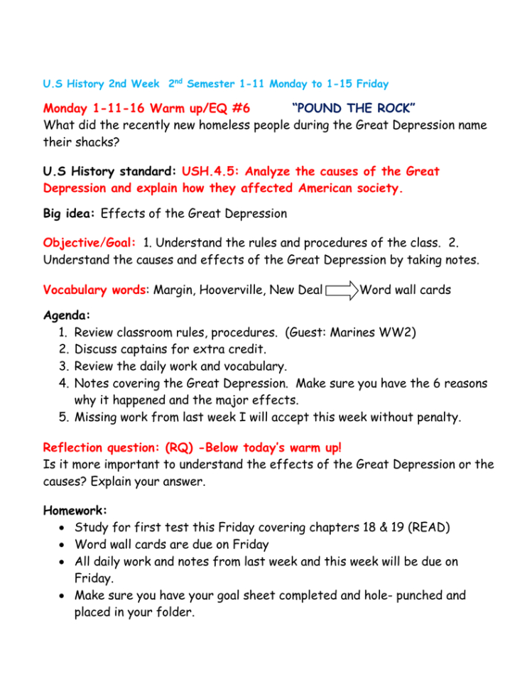 Us History Standard Ush45