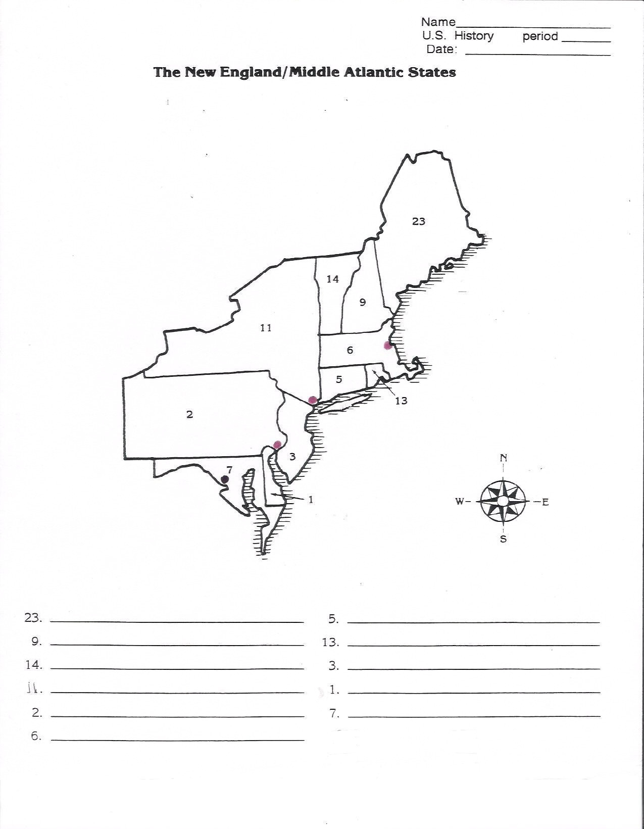 Northeast States And Capitals Map Printable   Us Northeast Region Blank Map State Capitals New Label 