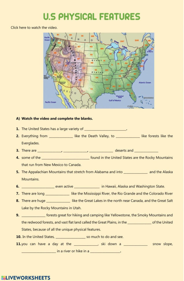 Usa Physical Features  Geographical Features  Interactive