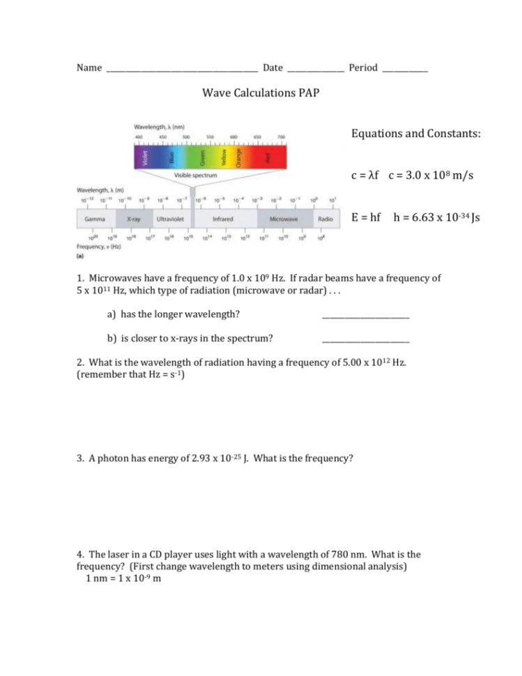 Ve Calculations Ws Pap