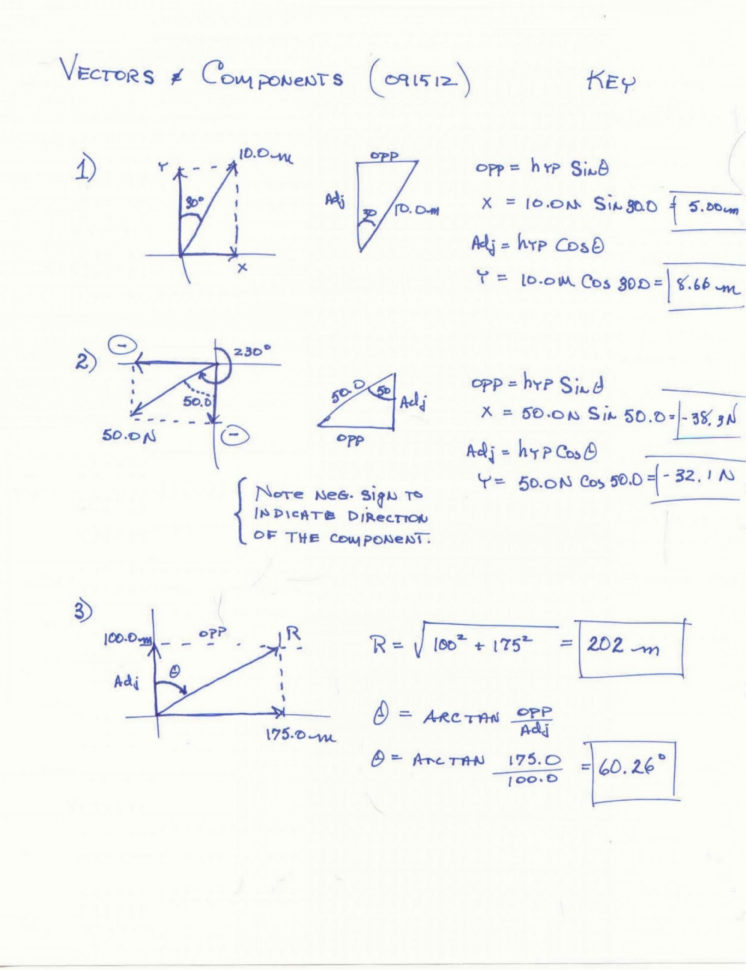 Vector Addition Worksheet Ahs Vectors And Trig Worksheets